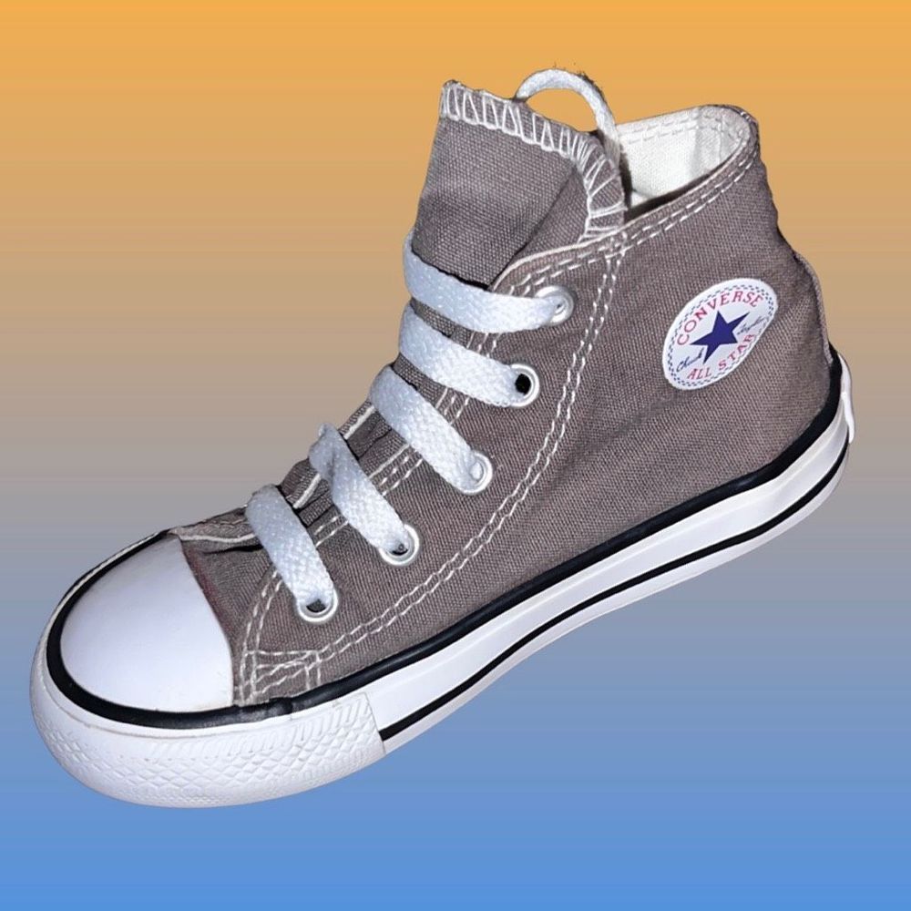 Toddler CONVERSE Chuck Taylor All Star Hi Shoes Charcoal Gray Sneakers Size 8